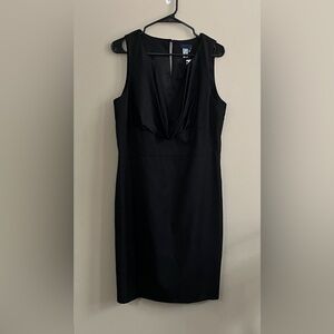 J Crew black sleeveless pencil wool dress size 12 new